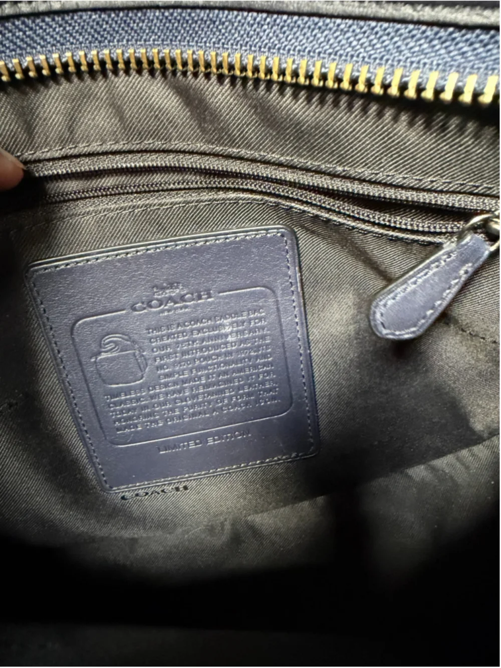 Coach Saddle Bag 75th Anniversary limited edition  Crossbody bag 55298 dark blue